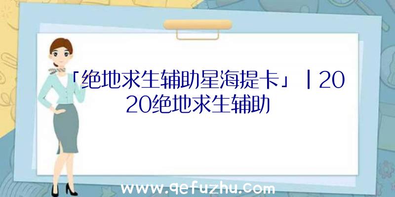 「绝地求生辅助星海提卡」|2020绝地求生辅助